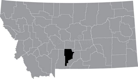 Location Map Of The Sweet Grass County Of Montana Usa Stock Vector Illustration Of Geography