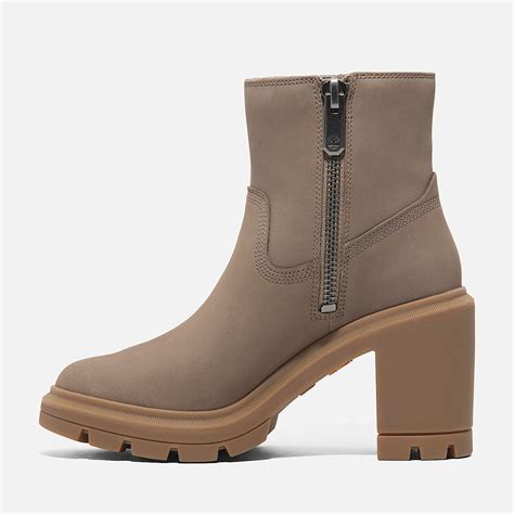 Halbhoher Allington Heights Boot Mit Rei Verschluss F R Damen In Beige