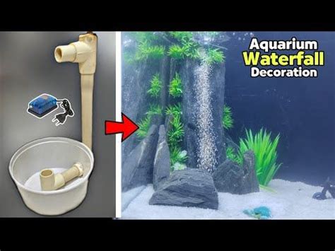 Underwater Waterfall Fish Tank Setup | Aquarium Decoration Ideas | Fish aquarium decorations ...