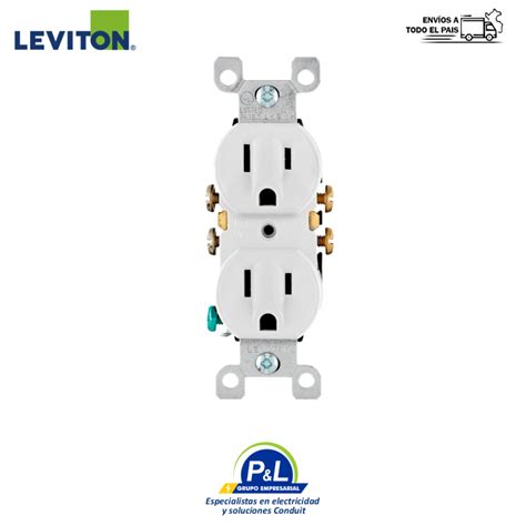Tomacorriente Doble 5320 Wcp Blanco Leviton Productos Grupo Pandl