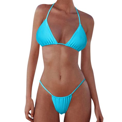 Womens Bikinis Women Bandeau Bandage Bikini Set Push Up Brazilian