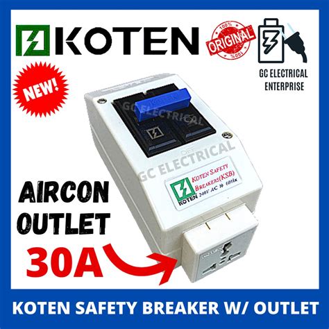 Original Koten Safety Breaker With Aircon Universal Outlet KSB S 30A