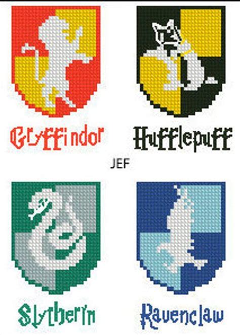 Hogwarts Slytherin House Crest Pixel Art Harry Potter Perler Beads Images