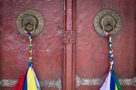 Door Handle Of Gate Door Of Tibetan Buddhist Monastery Ladakh India