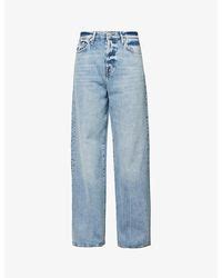 For All Mankind Zoey High Rise Wide Leg Jeans In Blue Lyst