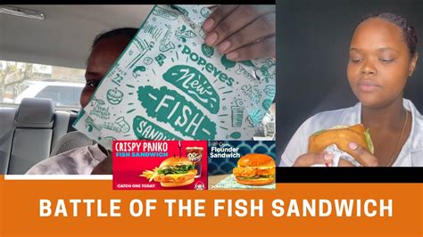 Popeyes New Flounder Fish Sandwich Vs Wendys Cod Fish Sandwich Youtube