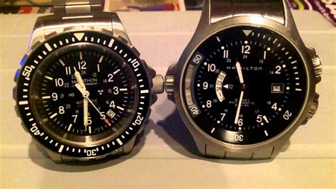 MARATHON GSAR Vs HAMILTON KHAKI NAVY GMT AUTOMATIC WATCHES YouTube