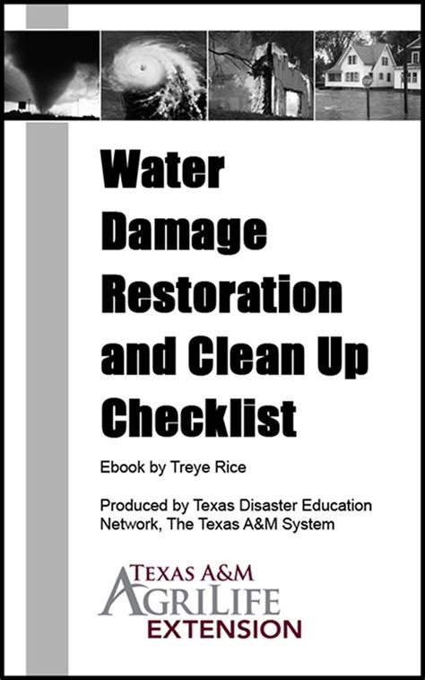 Water Damage Restoration And Clean Up Checklist By Texas Aandm Agrilife Extension Service Ebook