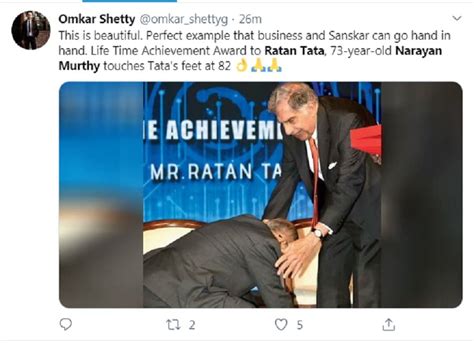 …when 73 Year Old Narayan Murthy Took Blessings By Touching The Feet Of