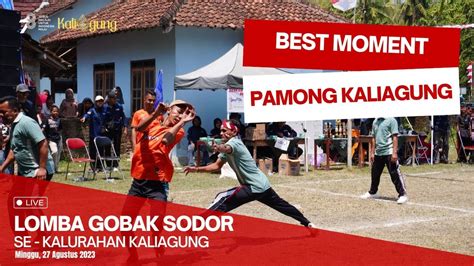 Aksi Pamong Kalurahan Kaliagung Lomba Gobak Sodor Se Kalurahan