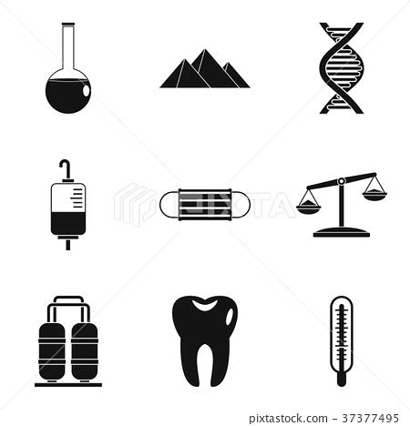 Medicament Icons Set Simple Style Stock Illustration 37377495 PIXTA