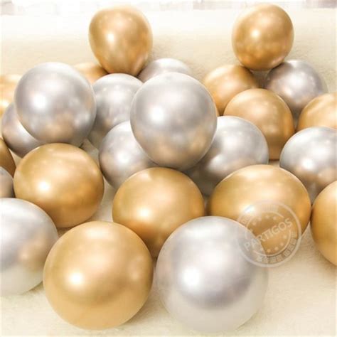 Gold Mix Silver Pouces Ballons En Latex Pi Ces Pouces