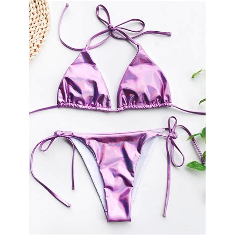 In X Sexy Micro Bikini Set 2020 Push Up Swimsuit Female Shiny Bikinis