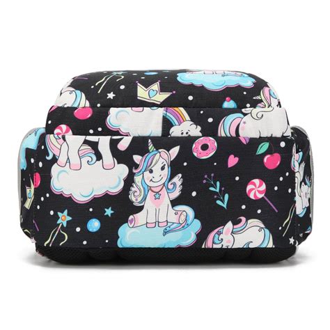 Black Rainbow Unicorn Backpack Set Hi Market