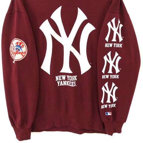 Rare Vintage Mlb New York Yankees Sweatshirt Big P Gem