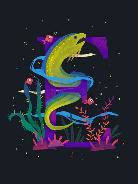 36 Days of Type-2023- Sea Creatures on Behance