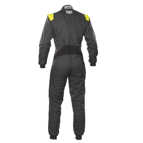 Combinaison OMP First S Anthracite Jaune Fluo FIA 8856 2018