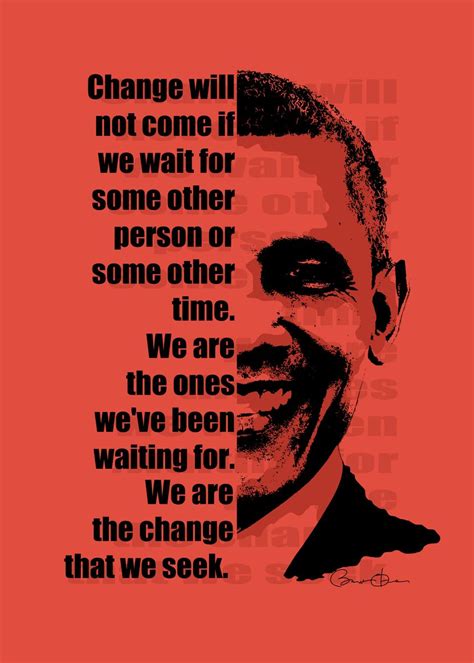 Barack Obama Quote Poster Picture Metal Print Paint By Sam Masikini Displate