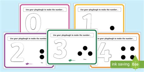 Playdough Number Mats 0 10 Teacher Made