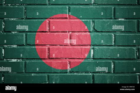 Bangladesh Flag On Texture Brick Wall Stock Photo Alamy