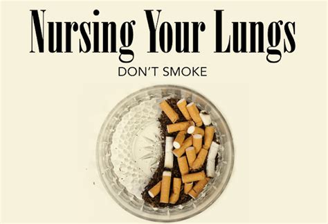 Nursing Your Lungs Dont Smoke Infographic ~ Visualistan