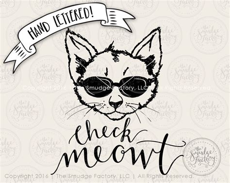 Check Meowt Kitten Printable File Diy Kitty Print Hand Etsy