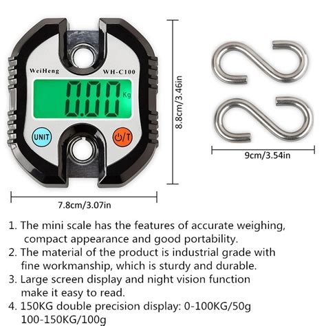 Digital Crane Scale 500kg 1000kg Hook Scales Heavy Grandado