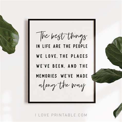 The Best Things In Life Printable Wall Art Inspirational Etsy Uk