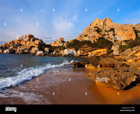 Granite Rocks At The Beach Of Capo Testa Italy Sardegna Santa Teresa