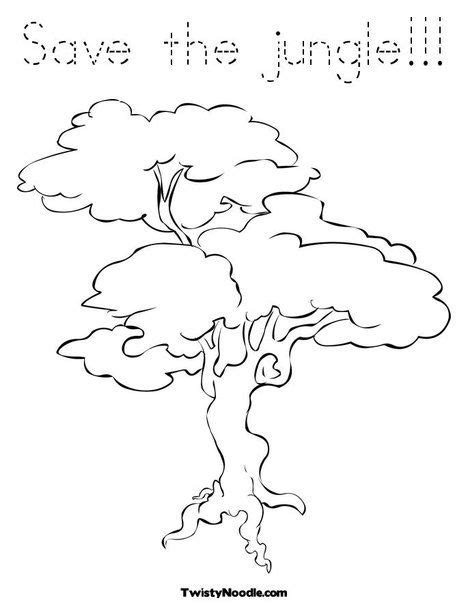 Jungle Trees Coloring Pages