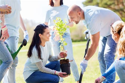 Premium Photo Volunteering Charity People And Ecology Concept