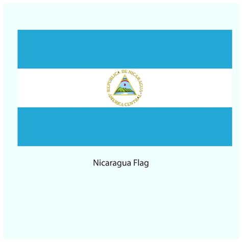 Plantilla Vectorial De Diseño De Bandera De Nicaragua Bandera Nacional De Nicaragua Vector Premium