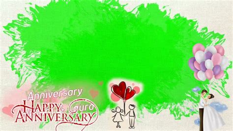 Happy Anniversary Green Effects Nature Background Video Anniversary