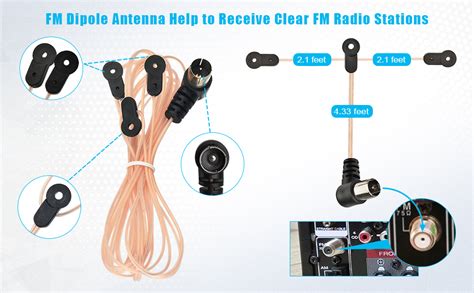 Bingfu Fm Antenna Fm Dipole Antenna 75 Ohm Indoor Fm Radio