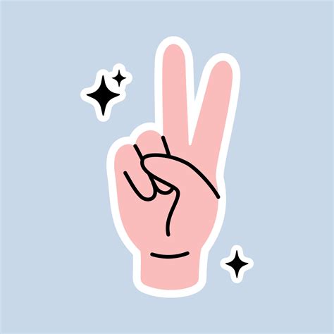 Human hand showing peace, victory gesture. Peace hand gesture sign ...