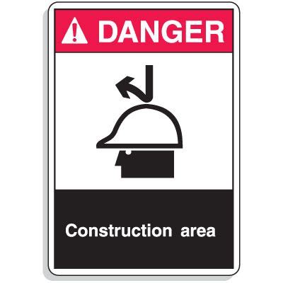 ANSI Z535 Safety Signs - Danger Construction Area, ANSI | Seton