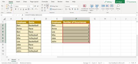 How To Count Number Of Occurrences In Excel Sheetaki