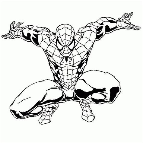 Spiderman Driving Motorcycle Coloring Page Free Printable Coloring