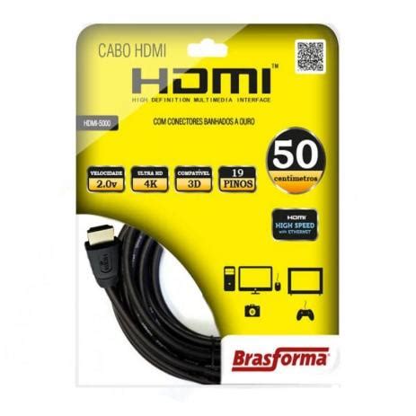 Cabo Hdmi Centimetros Brasforma K Hd Megainfotronic