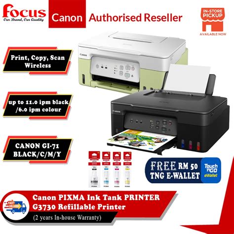 Canon G3730 Wireless Ink Efficient G Series Printer Free TNG E Wallet