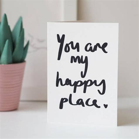 You Are My Happy Place Valentines Day Card By Sweetlove Press