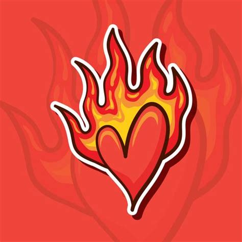 Burning Heart Illustration 175254 Vector Art at Vecteezy