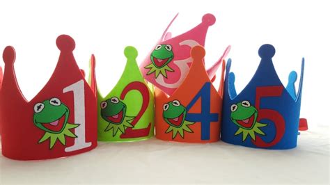 Kermit The Frog Birthday Crown Muppets Party Kermit The | Etsy