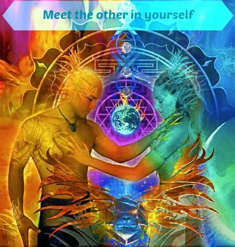 Meet The Other In Yourself Gaiablooming Twin Flame Art Twin