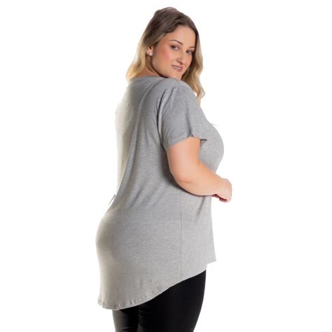 Blusa Longline Feminina Plus Size Tampa Bumbum Fitness Shopee Brasil