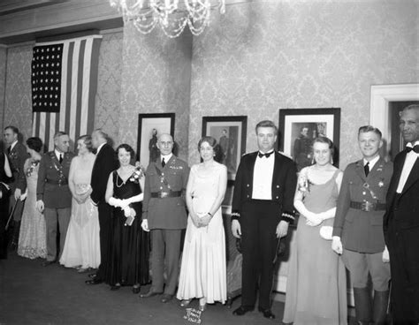 Military Ball Receiving Line Photograph Wisconsin Historical Society