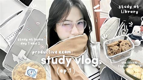 PRODUCTIVE EXAM STUDY VLOG ôn thi cuối kì vlogmas học ở thư viện