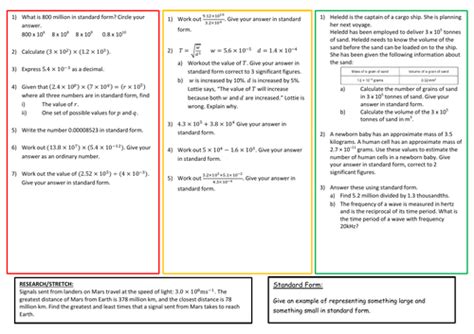 Standard Form Gcse 1 9 Teaching Resources