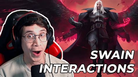 Arcane Fan Reacts To SWAIN Special Interactions League Of Legends