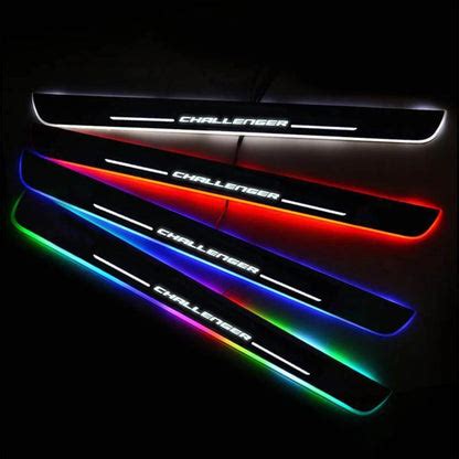 LED Wireless Illuminated Dodge Challenger Door Sill Plates – Car Door Sills